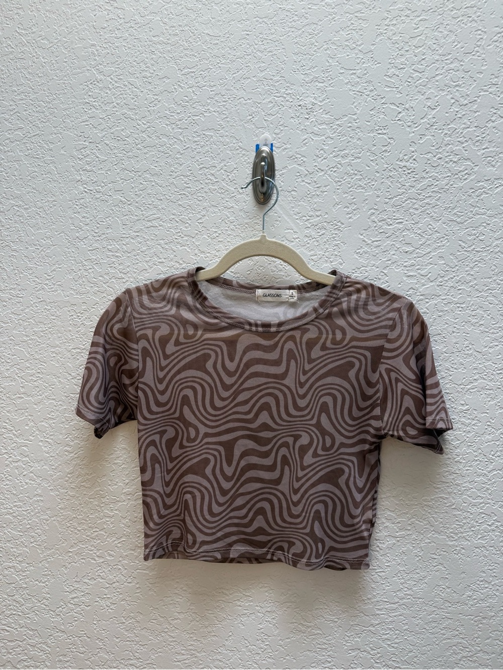 Glassons Brown Swirl Print Crop Top